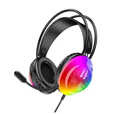 Навушники накладні ігрові Jokade JD056 HUIYING RGB з мікрофоном- чорний