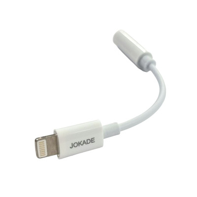 Перехідник Jokade JC014 ZEQING Lightning to 3.5 AUX cable- білий