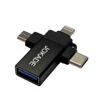 OTG USB Jokade JC021 DUOYUAN 3в1 (Micro / Lightning / Type-C) USB3.0- чорний OTG USB Jokade JC021 DUOYUAN 3в1 (Micro / Lightning / Type-C) USB3.0- чорний