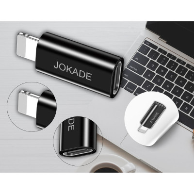 Перехідник Jokade JC017 LONGCHUANG Lightning to Type-C- чорний Перехідник Jokade JC017 LONGCHUANG Lightning to Type-C- чорний