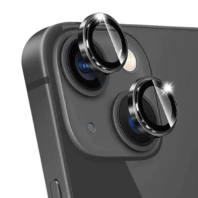 Скло захисне Metal Classic на камеру для iPhone 14 Plus / 14- чорний Скло захисне Metal Classic на камеру для iPhone 14 Plus / 14- чорний