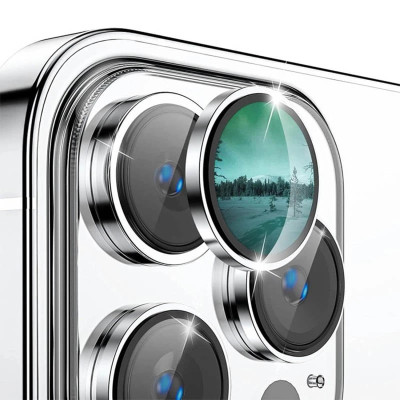 Скло захисне Metal Classic на камеру для iPhone 14 Pro Max / 14 Pro- срібло Скло захисне Metal Classic на камеру для iPhone 14 Pro Max / 14 Pro- срібло