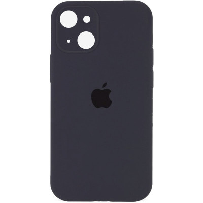 Накладка (з мікрофіброю) Silicon Case Full Camera для iPhone 13- темно-сірий