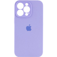 Накладка (з мікрофіброю) Silicon Case Full Camera для iPhone 15 Pro- бузковий