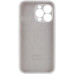 Накладка (з мікрофіброю) Silicon Case Full Camera для iPhone 15 Pro Max- білий