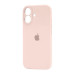Накладка (з мікрофіброю) Silicon Case Full Camera для iPhone 16- пудровий