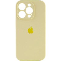 Накладка (з мікрофіброю) Silicon Case Full Camera для iPhone 16 Pro Max- світло-жовтий