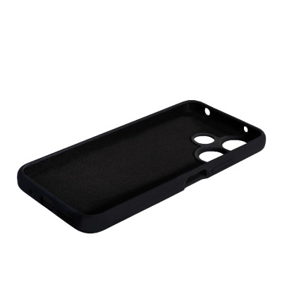 Накладка (з мікрофіброю) Soft Silk для Xiaomi Redmi 13 4G / Poco M6 4G- чорний