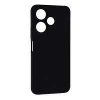 Накладка (з мікрофіброю) Soft Silk для Xiaomi Redmi 13 4G / Poco M6 4G- чорний