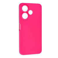 Накладка (з мікрофіброю) Soft Silk для Xiaomi Redmi 13 4G / Poco M6 4G- яскраво-рожевий