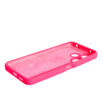 Накладка (з мікрофіброю) Soft Silk для Xiaomi Redmi 13 4G / Poco M6 4G- яскраво-рожевий