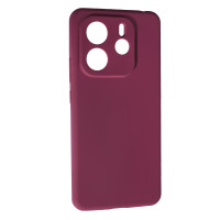 Накладка (з мікрофіброю) Soft Silk для Xiaomi Redmi Note 14 4G (UA/Europe)- марсала