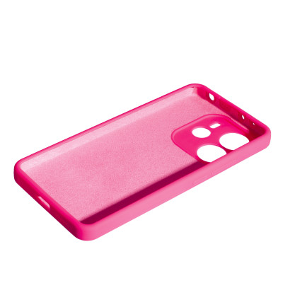 Накладка (з мікрофіброю) Soft Silk для Xiaomi Redmi Note 14 4G (UA/Europe)- яскраво-рожевий