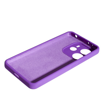 Накладка (з мікрофіброю) Soft Silk для Xiaomi Redmi Note 14 4G (UA/Europe)- фіолетовий