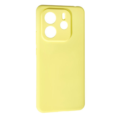 Накладка (з мікрофіброю) Soft Silk для Xiaomi Redmi Note 14 4G (UA/Europe)- жовтий
