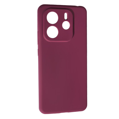 Накладка (з мікрофіброю) Soft Silk для Xiaomi Redmi Note 14 5G- марсала
