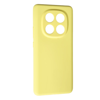 Накладка (з мікрофіброю) Soft Silk для Xiaomi Redmi Note 14 Pro 5G / Poco X7- жовтий