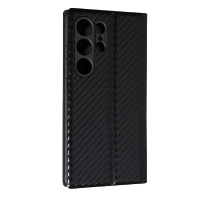 Чохол-книжка FLIP COVER Carbon для Samsung S25 Ultra- чорний Чохол-книжка FLIP COVER Carbon для Samsung S25 Ultra- чорний
