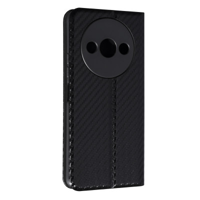 Чохол-книжка FLIP COVER Carbon для Xiaomi Redmi A3 / Poco C61- чорний Чохол-книжка FLIP COVER Carbon для Xiaomi Redmi A3 / Poco C61- чорний