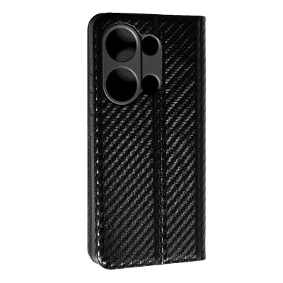 Чохол-книжка FLIP COVER Carbon для Xiaomi Redmi Note 13 Pro 4G / Poco M6 Pro 4G / Redmi Note 14s- чорний Чохол-книжка FLIP COVER Carbon для Xiaomi Redmi Note 13 Pro 4G / Poco M6 Pro 4G / Redmi Note 14s- чорний
