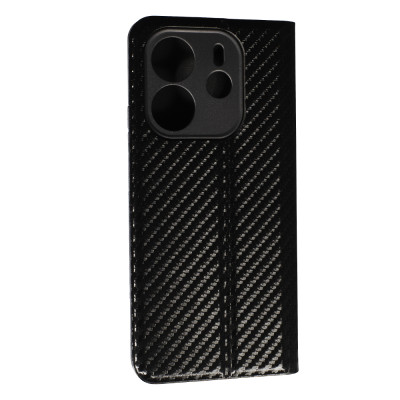 Чохол-книжка FLIP COVER Carbon для Xiaomi Redmi Note 14 4G (UA/Europe)- чорний Чохол-книжка FLIP COVER Carbon для Xiaomi Redmi Note 14 4G (UA/Europe)- чорний