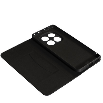 Чохол-книжка FLIP COVER Carbon для Xiaomi Redmi Note 14 Pro 4G- чорний