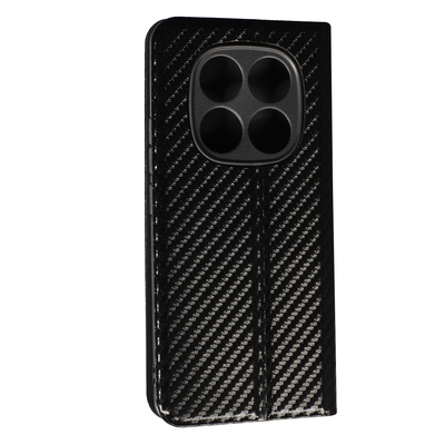 Чохол-книжка FLIP COVER Carbon для Xiaomi Redmi Note 14 Pro 4G- чорний