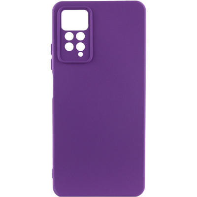 Накладка (з мікрофіброю) Silicone Cover Lakshmi Full Camera (A) для Xiaomi Redmi Note 11 Pro 4G / 5G / Redmi Note 12 Pro 4G / Note 11E Pro- фіолетовий