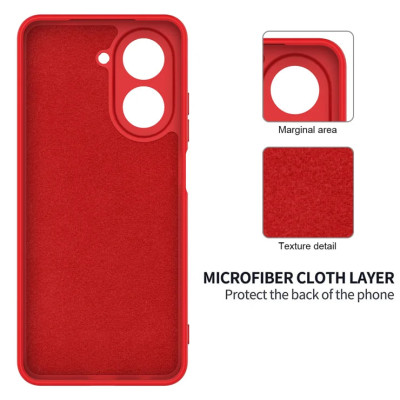 Накладка (з мікрофіброю) Silicone Cover Lakshmi Full Camera для Xiaomi Redmi A5 / Poco C71- червоний