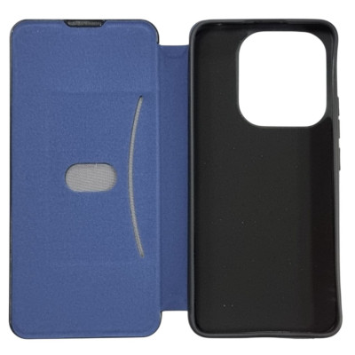 Чохол-книжка Belora шкіряний для Xiaomi Redmi Note 14 4G (UA/Europe)- темно-синій Чохол-книжка Belora шкіряний для Xiaomi Redmi Note 14 4G (UA/Europe)- темно-синій