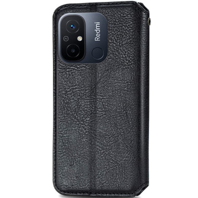 Чохол-книжка GETMAN Cubic для Xiaomi Redmi 12C / Poco C55- чорний