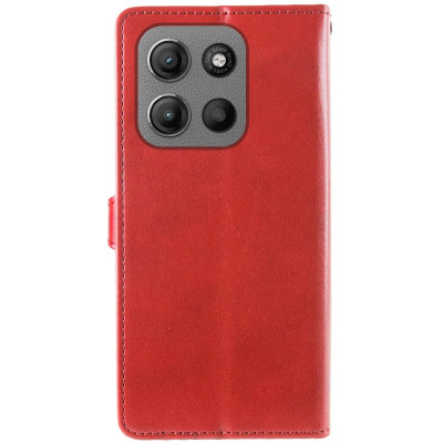 Чохол-книжка GETMAN Gallant шкіряний для Motorola Moto G15 / Moto G15 Power / Moto G17 / Moto G17 Power- червоний