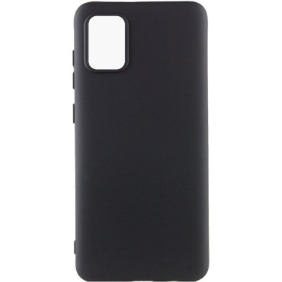 Накладка (з мікрофіброю) Silicone Cover Lakshmi для Samsung A71- чорний
