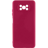 Накладка (з мікрофіброю) Silicone Cover Lakshmi Full Camera для Xiaomi Poco X3 / Poco X3 Pro- марсала