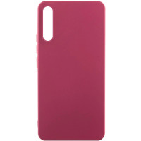 Накладка (з мікрофіброю) Silicone Cover Lakshmi для Samsung A50 / A50s / A30s- марсала