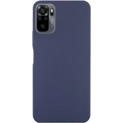 Накладка (з мікрофіброю) Silicone Cover Lakshmi для Xiaomi Redmi Note 10 / Note 10S / Poco M5s- темно-синій