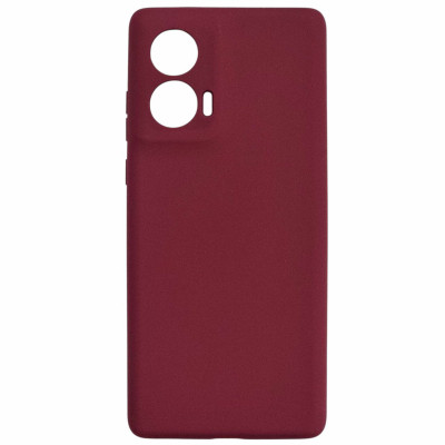 Накладка (з мікрофіброю) Silicone Cover Lakshmi Full Camera для Motorola Edge 50 Fusion- марсала