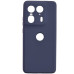 Накладка (з мікрофіброю) Silicone Cover Lakshmi Full Camera для Motorola Edge 50 Ultra- темно-синій