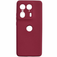 Накладка (з мікрофіброю) Silicone Cover Lakshmi Full Camera для Motorola Edge 50 Ultra- марсала