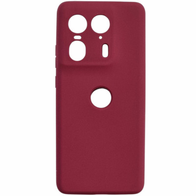 Накладка (з мікрофіброю) Silicone Cover Lakshmi Full Camera для Motorola Edge 50 Ultra- марсала
