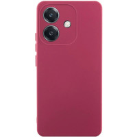 Накладка (з мікрофіброю) Silicone Cover Lakshmi Full Camera для Oppo A3 4G / A3x 4G- марсала