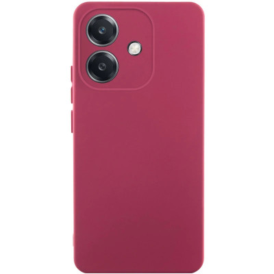 Накладка (з мікрофіброю) Silicone Cover Lakshmi Full Camera для Oppo A3 4G / A3x 4G- марсала