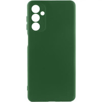 Накладка (з мікрофіброю) Silicone Cover Lakshmi Full Camera для Samsung A05s / A057- темно-зелений
