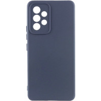 Накладка (з мікрофіброю) Silicone Cover Lakshmi Full Camera для Samsung A52 / A52s- темно-синій