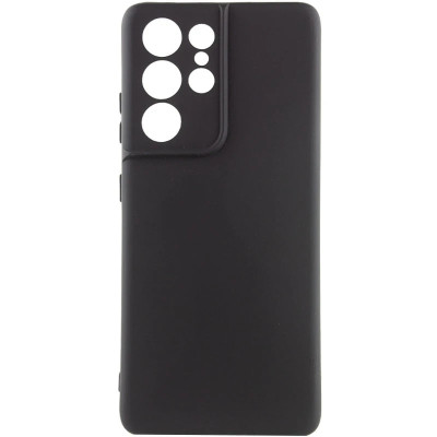 Накладка (з мікрофіброю) Silicone Cover Lakshmi Full Camera для Samsung S22 Ultra- чорний