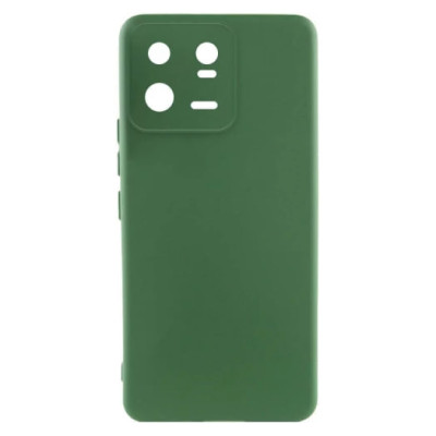Накладка (з мікрофіброю) Silicone Cover Lakshmi Full Camera для Xiaomi 13T Pro / 13T- темно-зелений