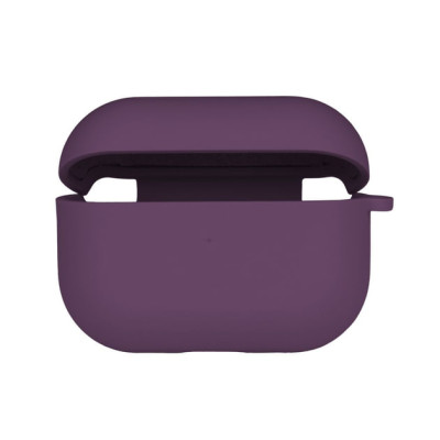 Чохол силіконовий для AirPods Pro 2 / Pro з мікрофіброю- темно-фіолетовий