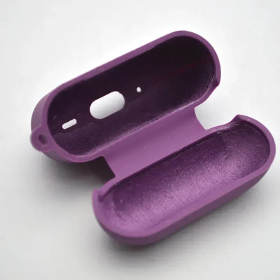 Чохол силіконовий для AirPods Pro 2 / Pro з мікрофіброю- темно-фіолетовий