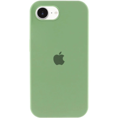 Накладка (з мікрофіброю) Silk Full Protective для iPhone 16e / iPhone 17e- сосново-зелений