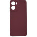 Накладка (з мікрофіброю) GETMAN Liquid Silk Full Camera для Motorola Moto G05 / E15 4G- марсала